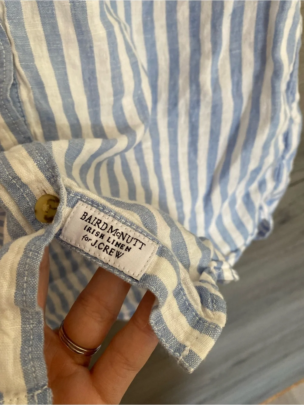 J. Crew Irish Linen Baird McNutt Striped Top
